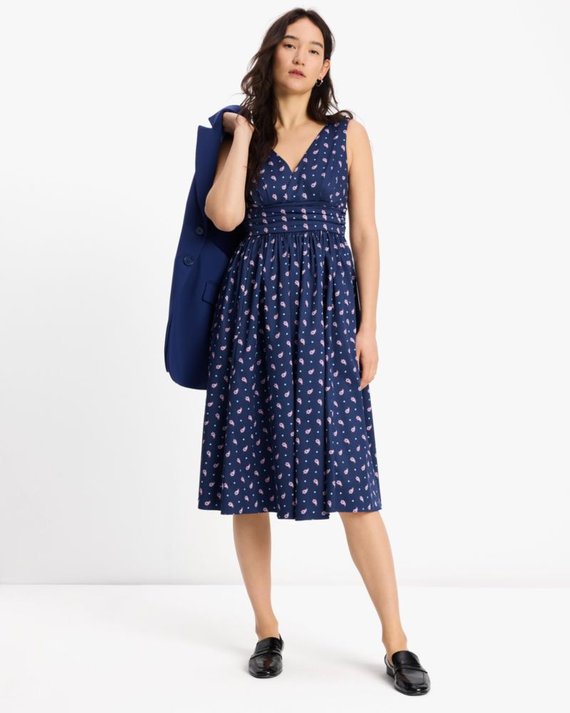 Kate Spade,Paisley Foulard V-neck Dress,