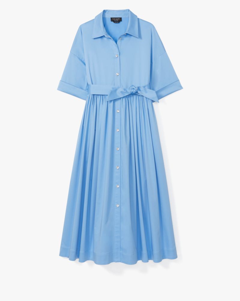 Kate Spade,Poplin Midi Montauk Dress,Astral Blue