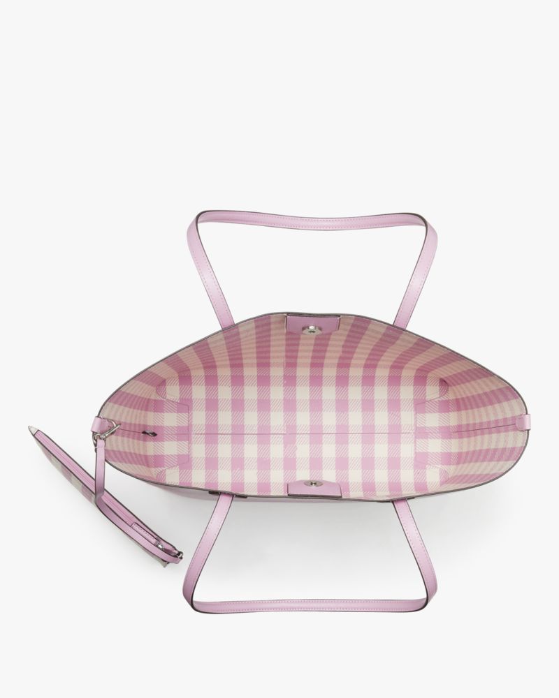Bleecker Gingham Pop Large Tote | Kate Spade New York