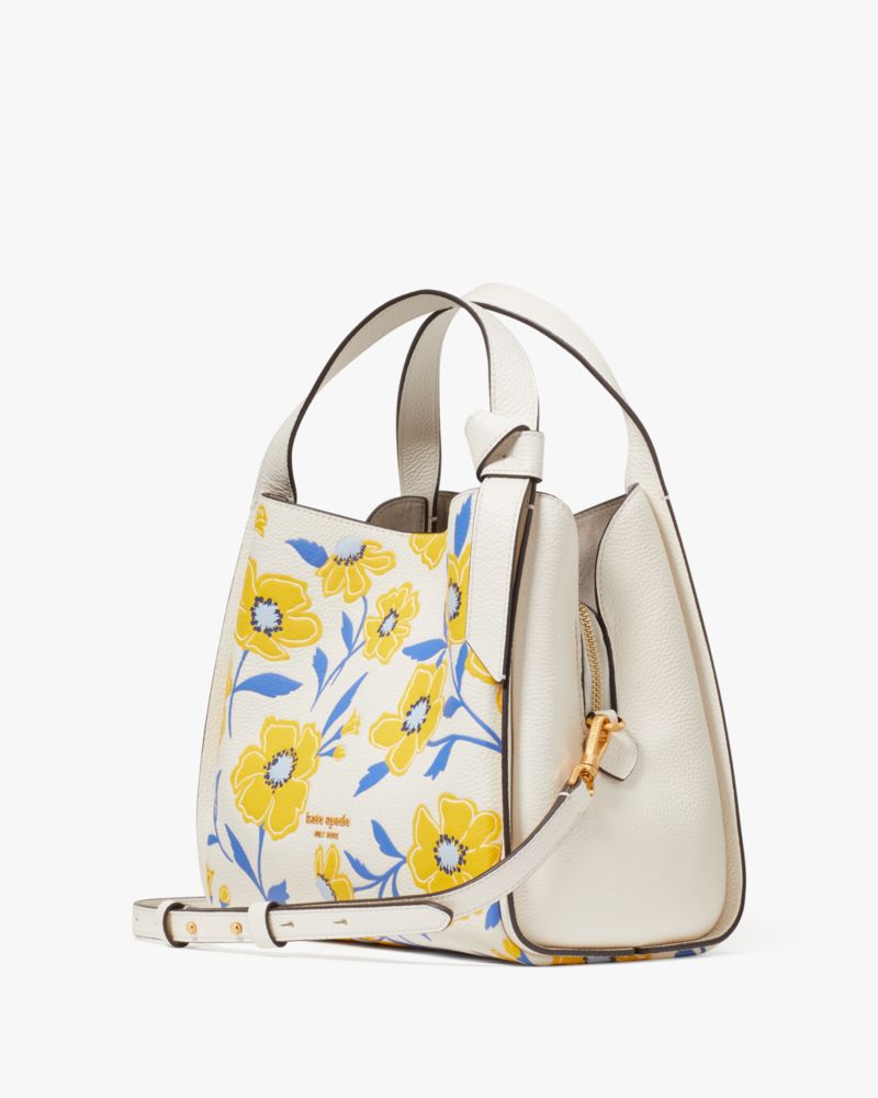 Kate Spade,Knott Sunshine Floral Medium Crossbody Tote,Cream Multi