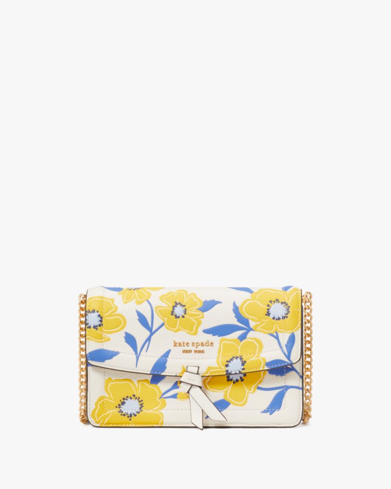 Kate Spade,Knott Sunshine Floral Flap Crossbody,Cream Multi