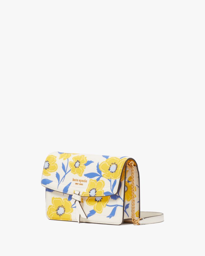 Kate Spade,Knott Sunshine Floral Flap Crossbody,Cream Multi