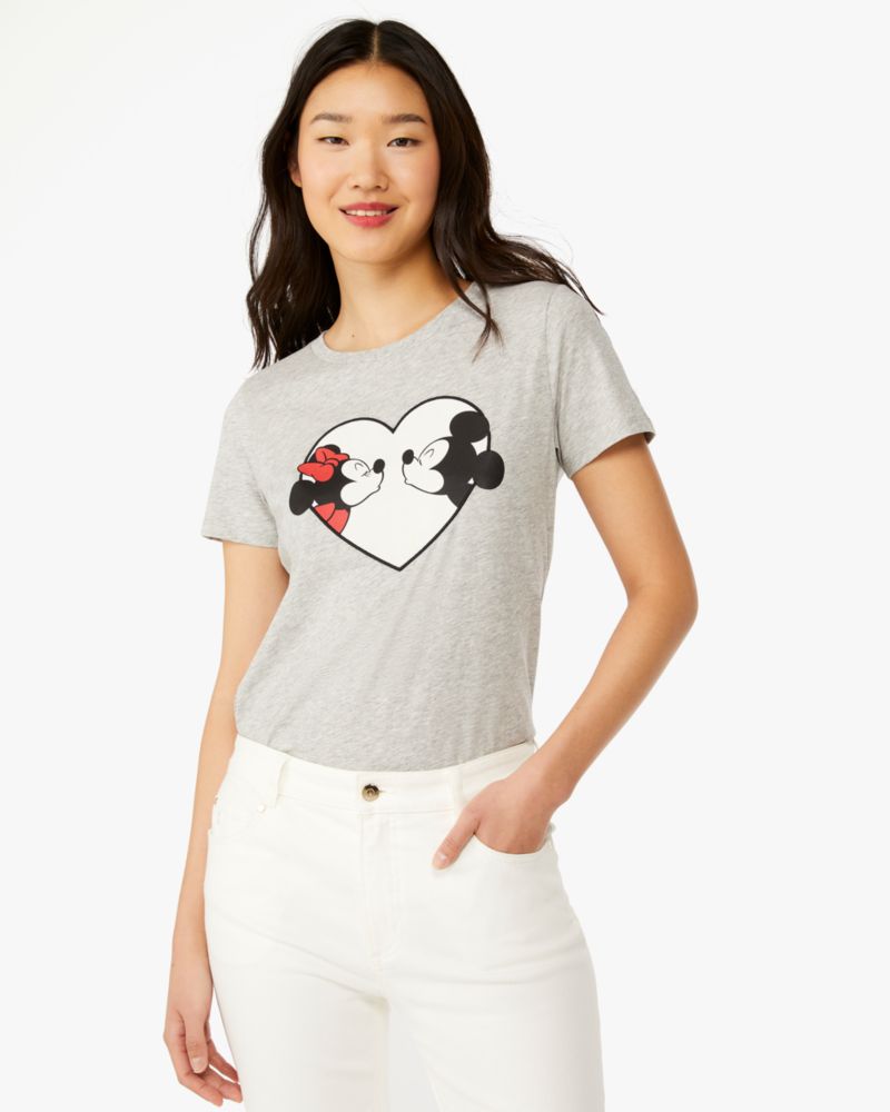 Kate Spade,Sweethearts Minnie Tee,Grey Melange image number 0