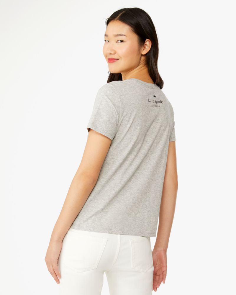 Kate Spade,Sweethearts Minnie Tee,Grey Melange