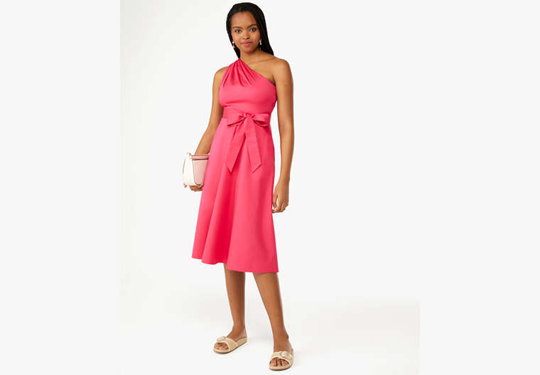 Kate Spade,Poplin One-Shoulder Dress,Mandala Pink image number 0