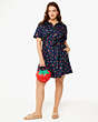 Kate Spade,Tossed Strawberry Shirtdress,French Navy