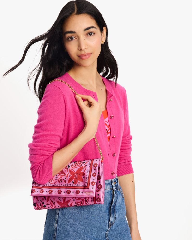Kate Spade,Fold Bandana Printed Clutch,