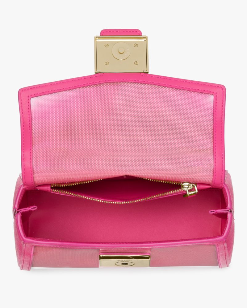 Kate Spade,Katy Coated Mesh Small Top-handle Bag,Leather,Mesh,Satchel,PVC,Logo,Piping,Day Party,Pink