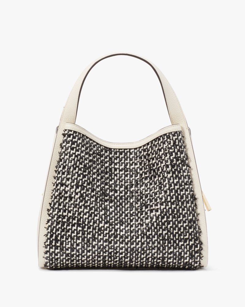 Knott Raffia Tweed Medium Crossbody Tote