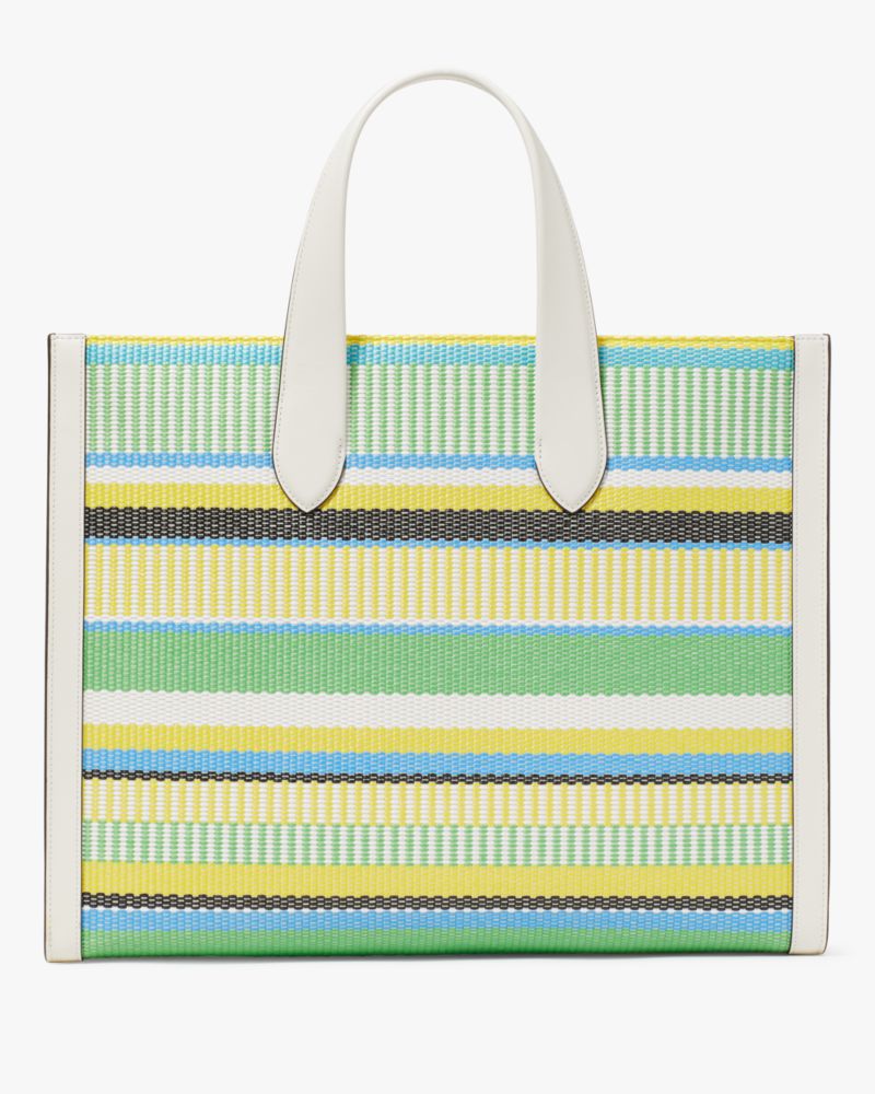 Kate Spade Chelsea Market Striped Straw popular Tote Bag