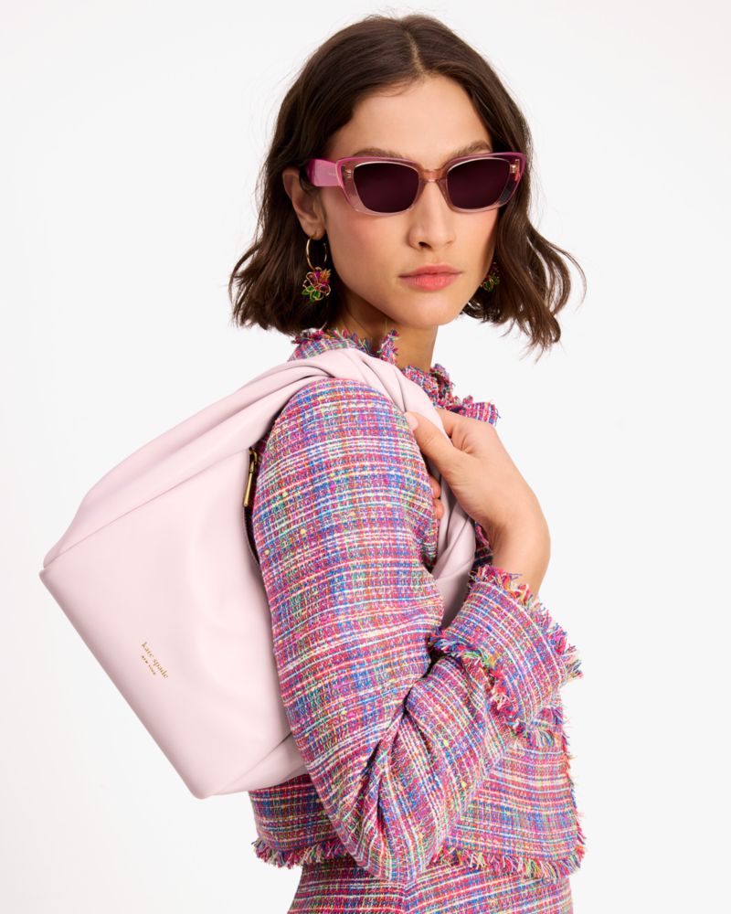 Kate Spade,Twirl Top-Handle Bag,Shimmer Pink