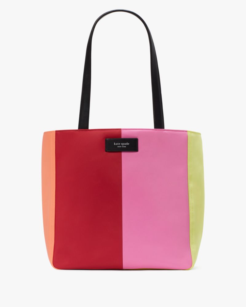 Kate Spade,Rainbow Nylon Large Tote,Multi