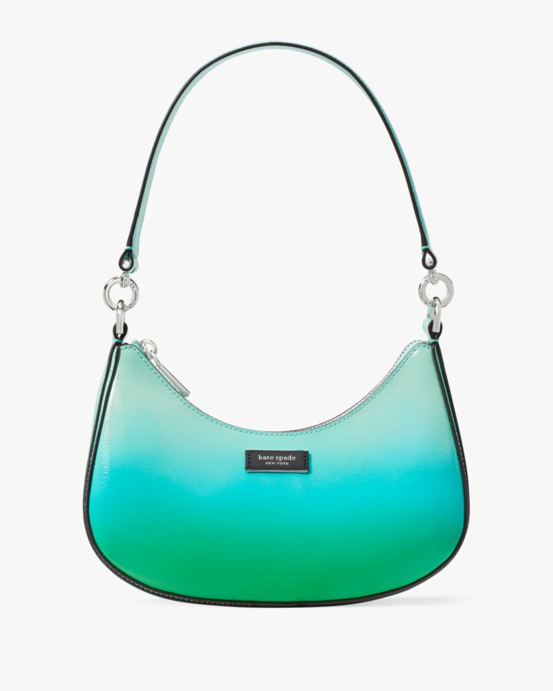 Kate Spade,Sam Icon Ombre Small Convertible Crossbody,Mint Liqueur Multi