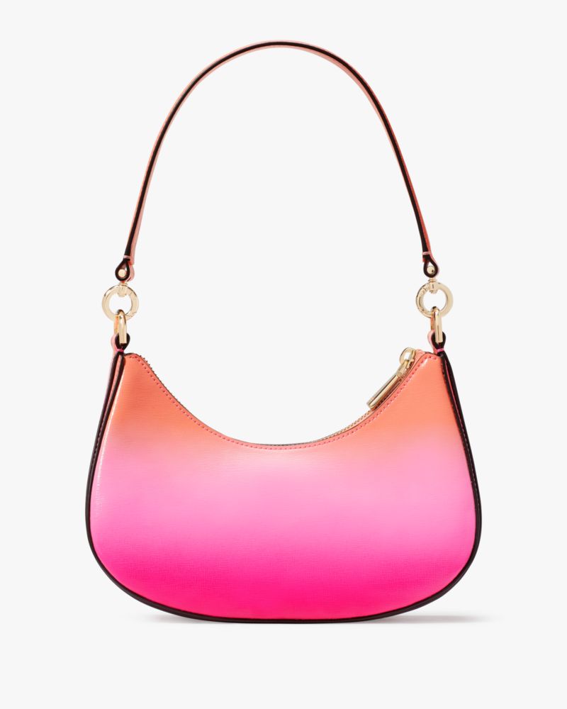 Kate Spade,Sam Icon Ombre Small Convertible Crossbody,Leather,Shoulder Bag,Piping,Logo,Metal,Shoulder Guard,Day Party,Multi Color