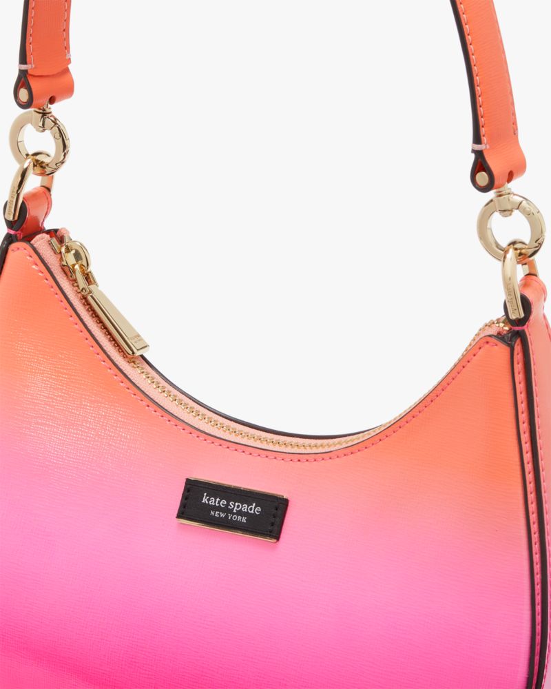 Kate Spade,Sam Icon Ombre Small Convertible Crossbody,Leather,Shoulder Bag,Piping,Logo,Metal,Shoulder Guard,Day Party,Multi Color