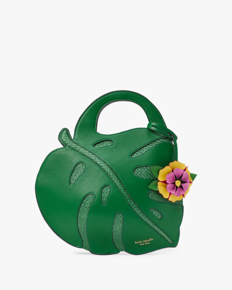 Kate Spade,Playa 3D Leaf Tote,Watercress Multi