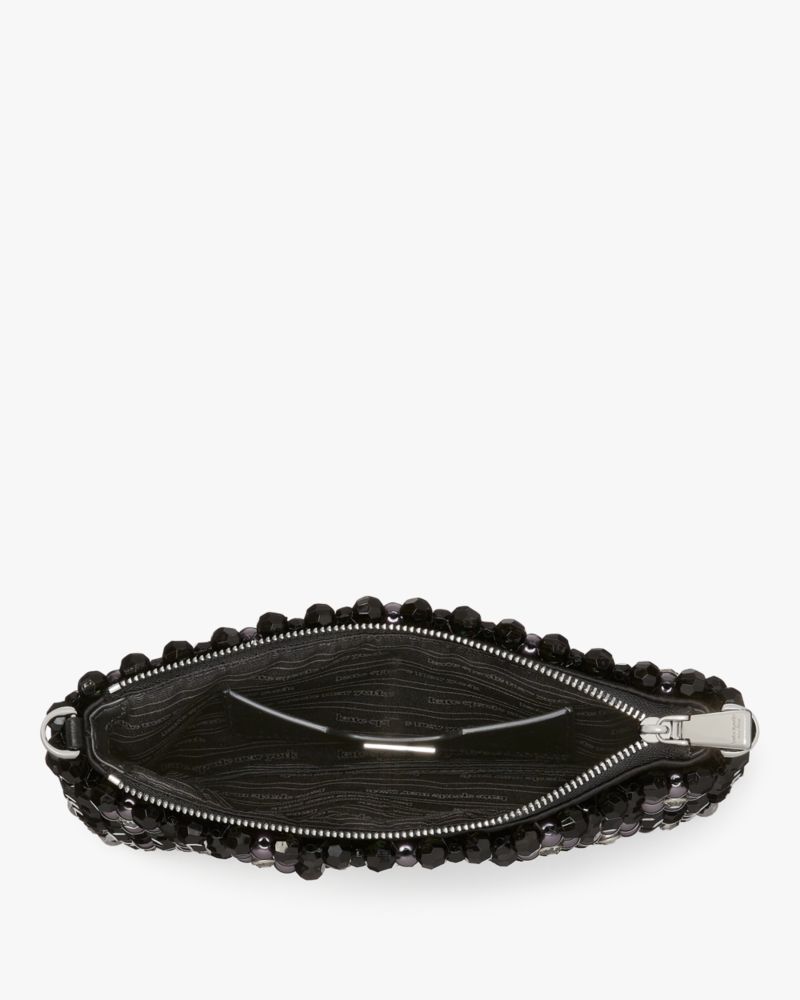 Kate Spade,Purl Flower Beaded Mini Shoulder Bag,Pouch,Beaded,Rhinestones,Pearl,Bead Embellishment,Formal,Multi Color