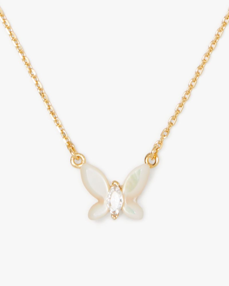 Kate Spade,Social Butterfly Pendant,White Multi