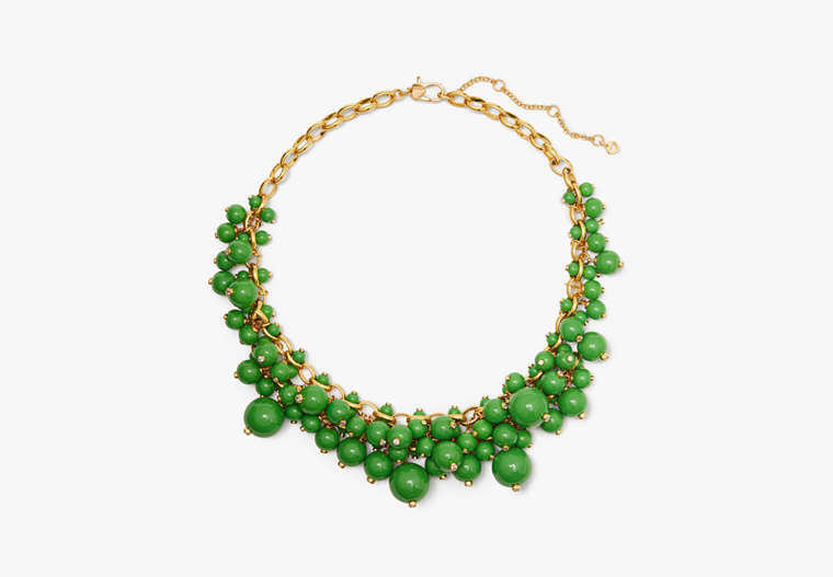 Kate Spade,Have A Ball Statement Necklace,Ks Green