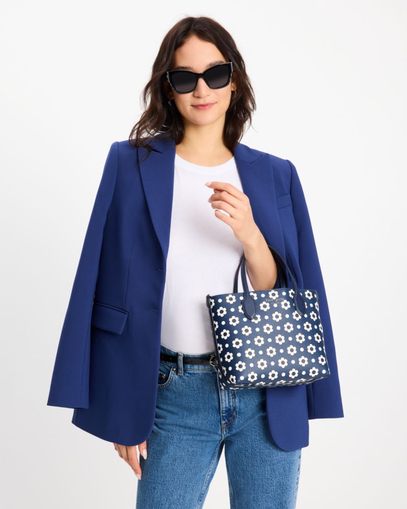 Kate Spade,Bleecker Daisy Dot Medium Crossbody Tote,Crossbody,PVC,Metal Material,Logo,Metal,Casual,Multi Color