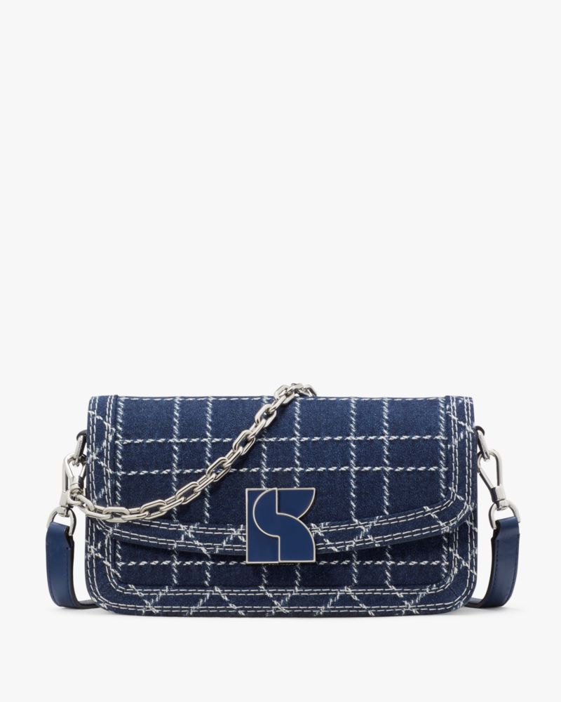 Kate Spade,Dakota Denim Check Small Crossbody,