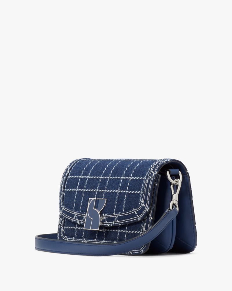 Kate Spade,Dakota Denim Check Small Crossbody,