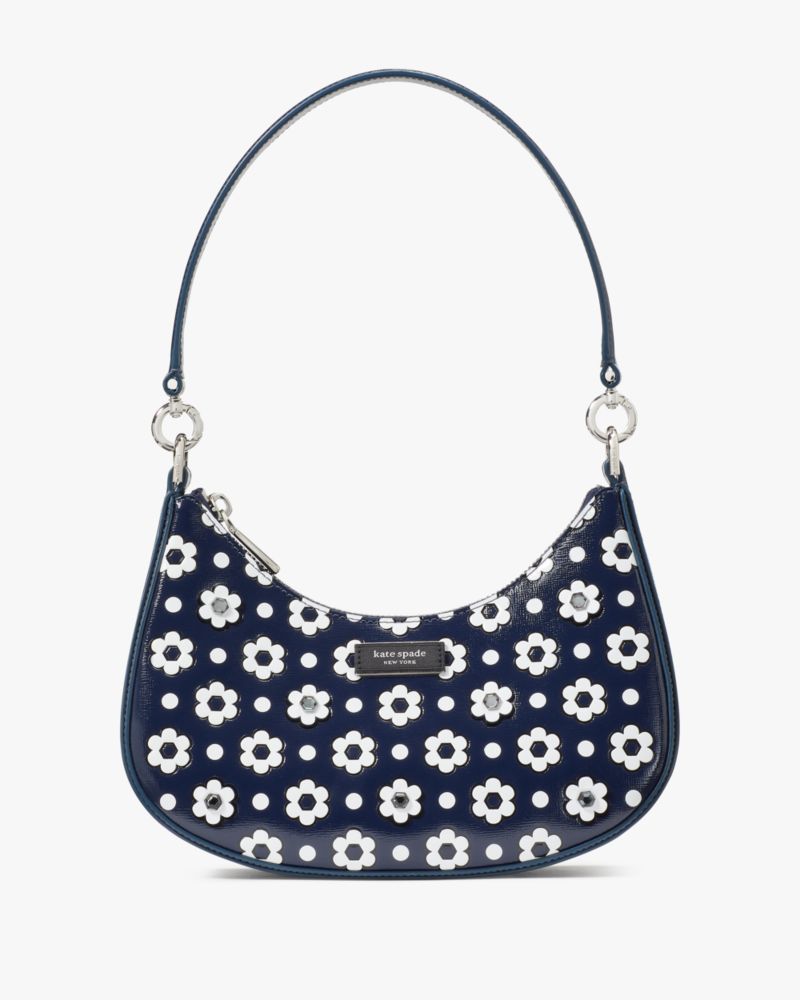 Kate Spade,Sam Icon Daisy Dot Small Convertible Crossbody,Parisian Navy Multi