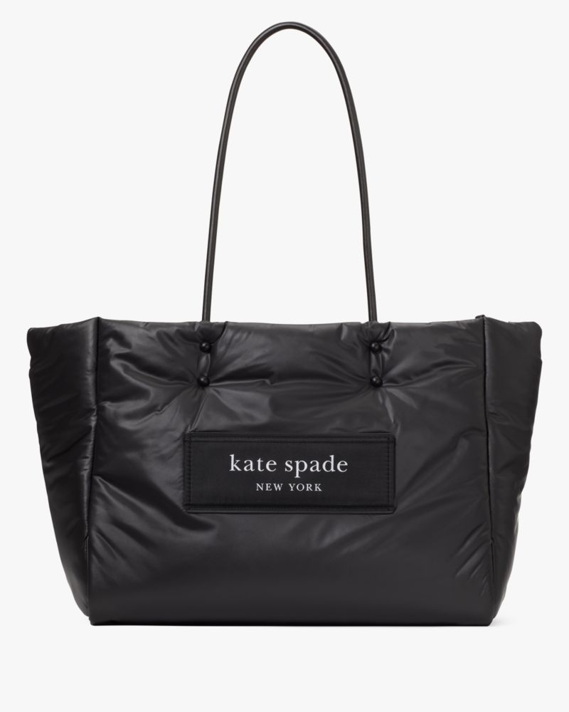 Kate Spade,サム アイコン ラベル ラージ エブリシング トート,トートバッグ,ブラック