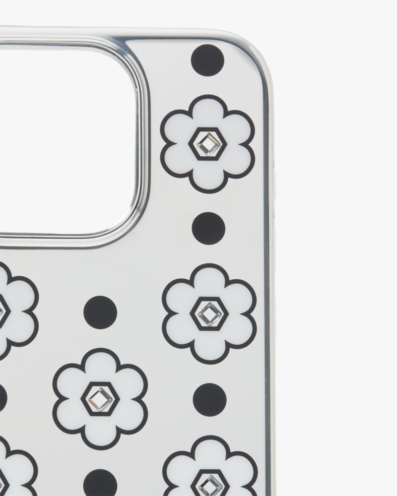 Kate Spade,デイジー ドット ミラー アイフォン 15 Pro Max ケース,モバイルアクセサリー,クリアマルチ