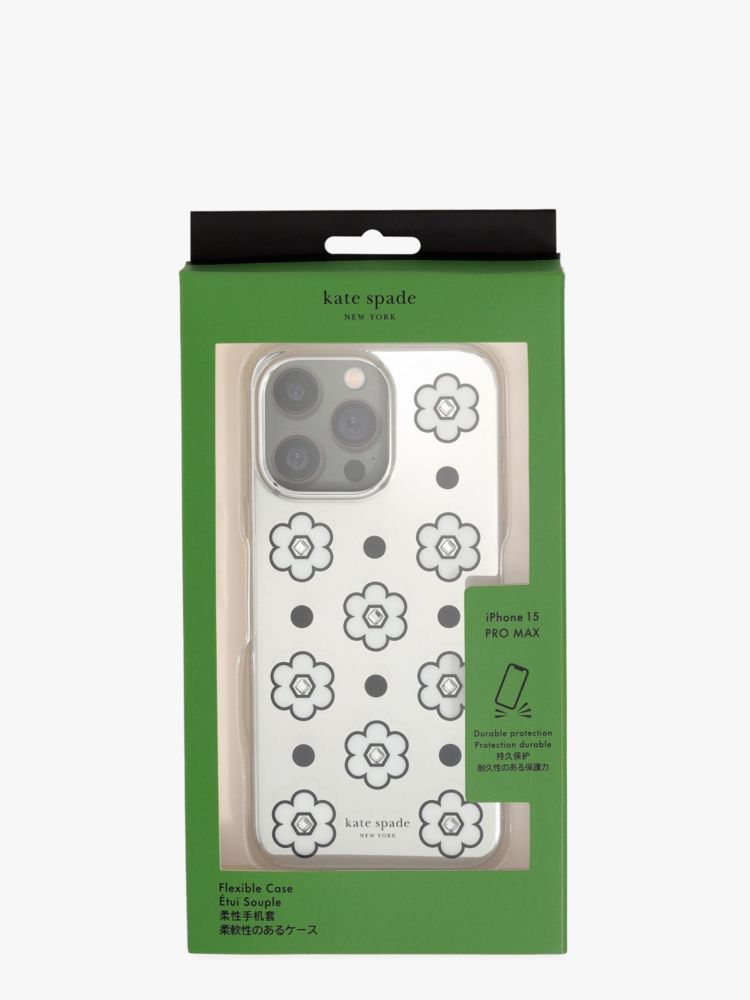 Kate Spade,デイジー ドット ミラー アイフォン 15 Pro Max ケース,モバイルアクセサリー,クリアマルチ