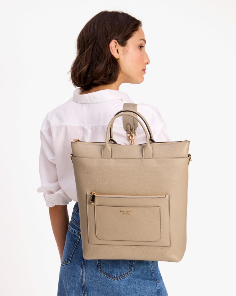 Kate Spade,Walker Convertible Backpack,Timeless Taupe