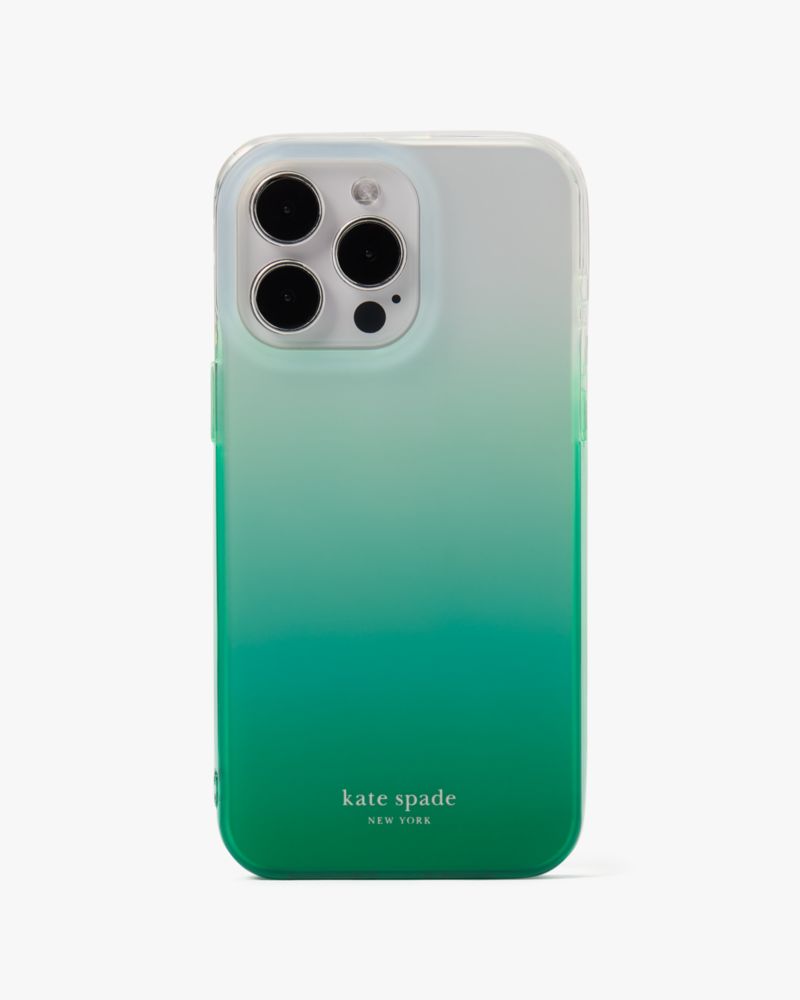 Kate Spade,Ombre iPhone 15 Pro Case,Mint Liqueur Multi