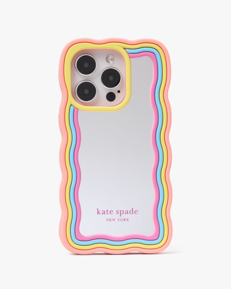 Kate Spade,Rainbow Mirrored iPhone 15 Pro Case,Multi