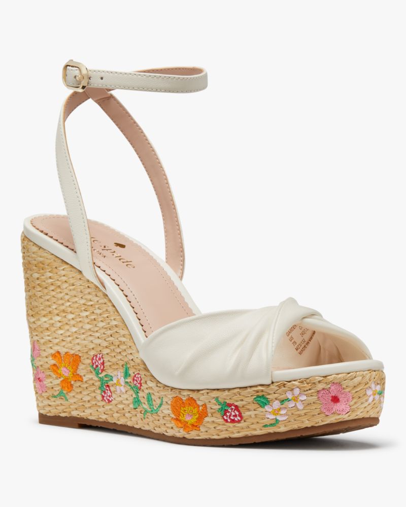 Kate Spade,Tallulah Strawberry Garden Espadrilles,Meringue