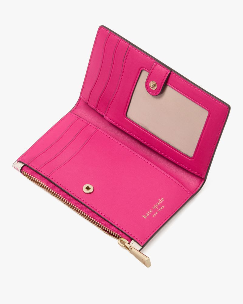 Kate Spade,モーガン パイナップル エンボス スモール スリム バイフォールド ウォレット,ミニ財布,