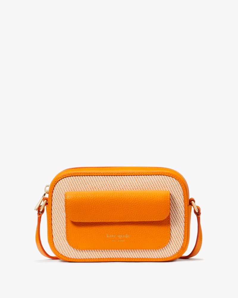 Kate Spade,Ava Canvas Crossbody,Turmeric Root