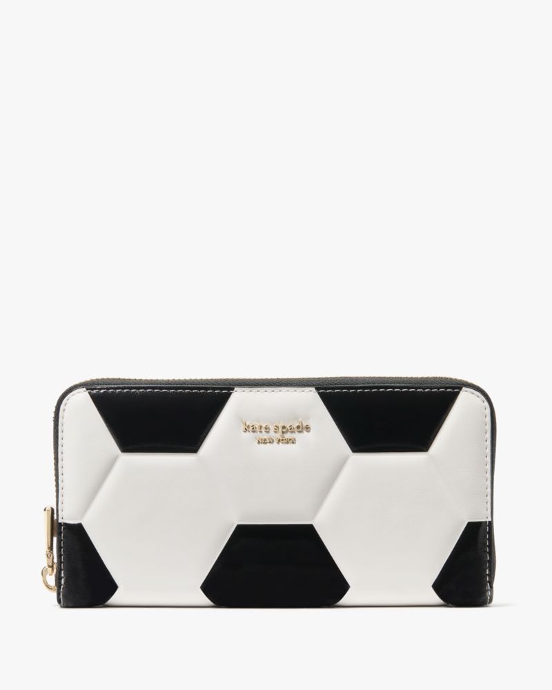 Kate Spade,Kickoff Zip Around Continental Wallet,Black Multi