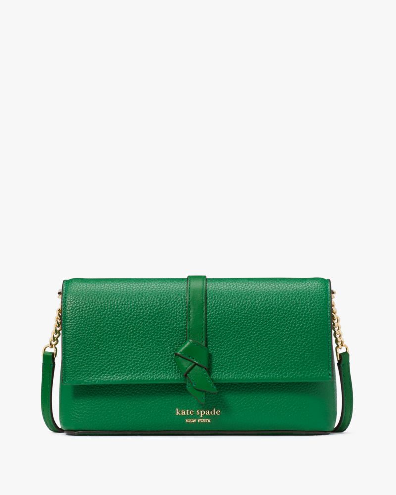 Kate Spade,Knott Flap Chain Crossbody,Watercress