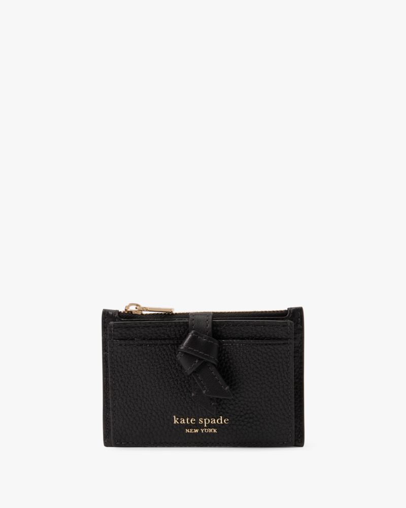 Black Knott Zip Card Holder