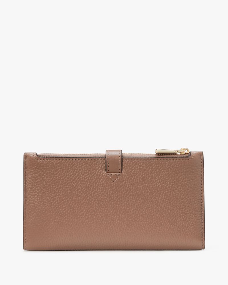 Kate Spade,Knott Zip Slim Wallet,Brown