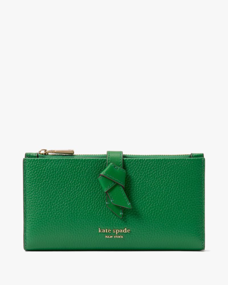 Watercress Knott Zip Slim Wallet