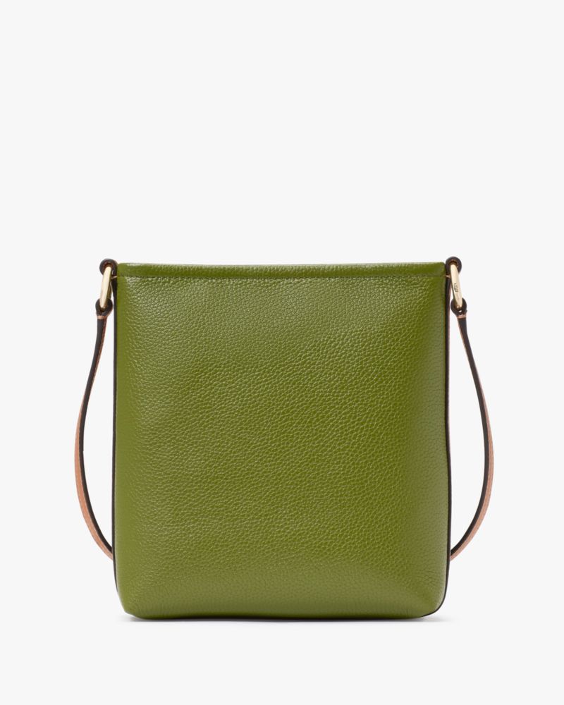 Kate Spade,AVA SWINGPACK ,Leather,Crossbody,Logo,Word Embellishment,Casual,Olive