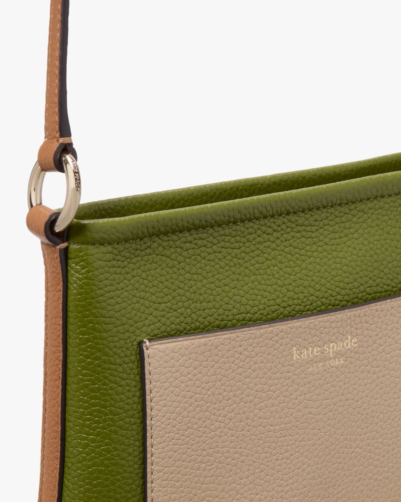 Kate Spade,AVA SWINGPACK ,Leather,Crossbody,Logo,Word Embellishment,Casual,Olive