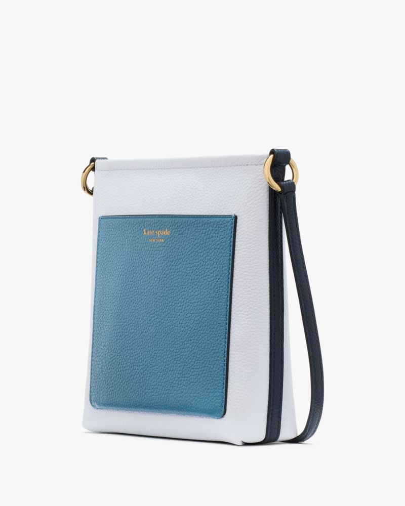Kate Spade,AVA SWINGPACK ,Leather,Crossbody,Logo,Word Embellishment,Casual,Blue
