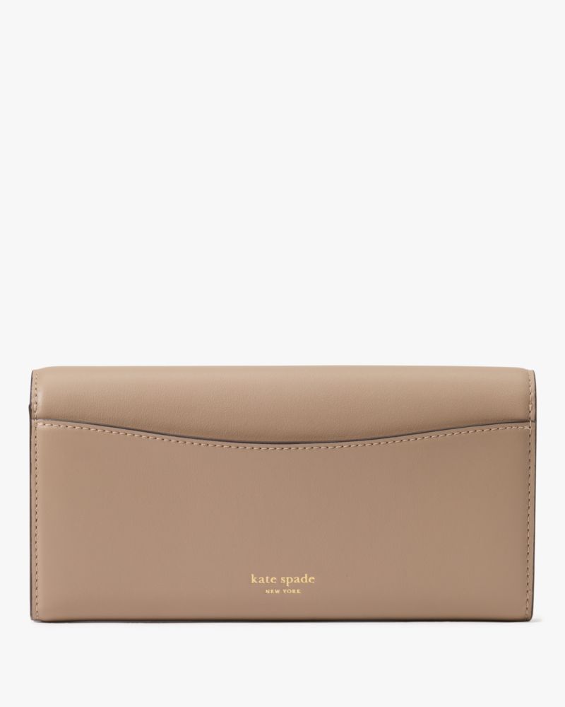 Kate Spade,Dakota Flap Continental Wallet,Timeless Taupe