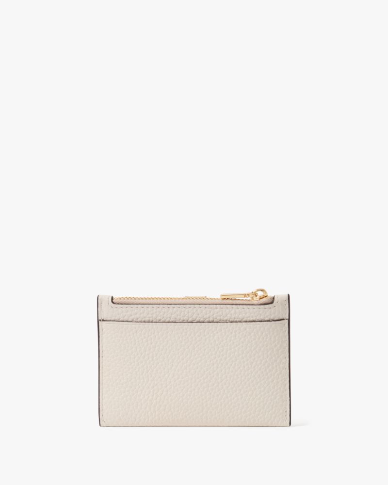 Kate Spade,Knott Colorblocked Zip Card Holder,Cream