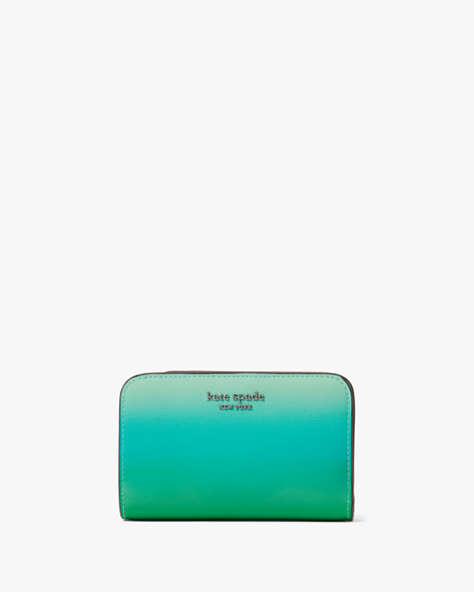 Kate Spade,Morgan Ombre Compact Wallet,Mint Liqueur Multi