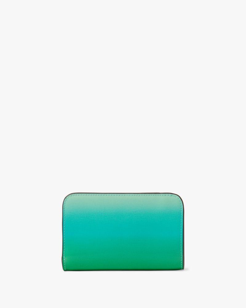 Kate Spade,Morgan Ombre Compact Wallet,Mint Liqueur Multi