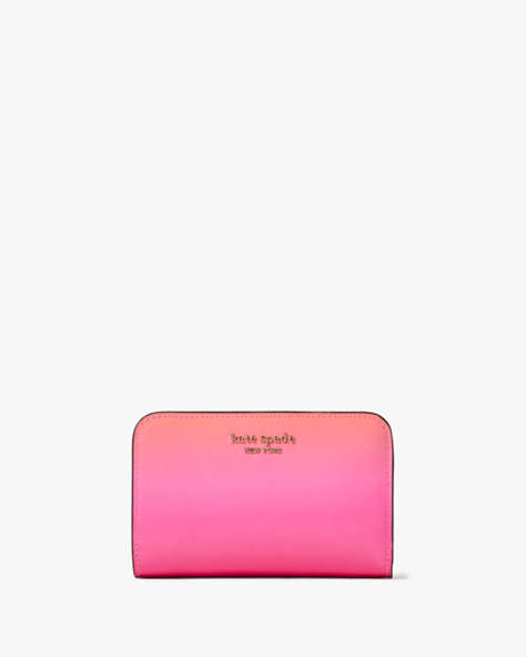 Kate Spade,Morgan Ombre Compact Wallet,Melon Ball Multi