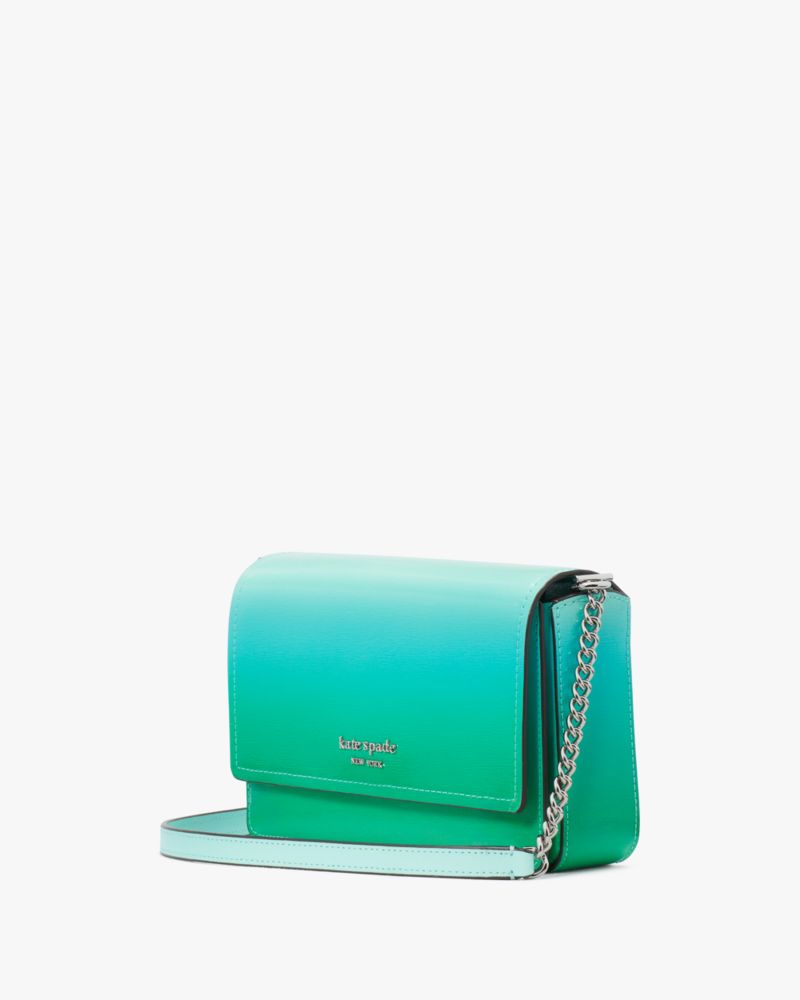 Kate Spade,Morgan Ombre Flap Chain Wallet,Mint Liqueur Multi